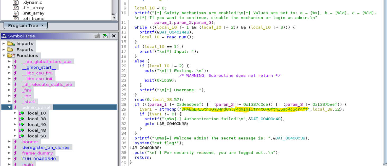 decompiled code